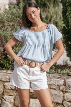 Abbot Pleated Top