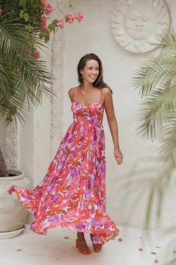 Achanti Pleated Maxi Dress