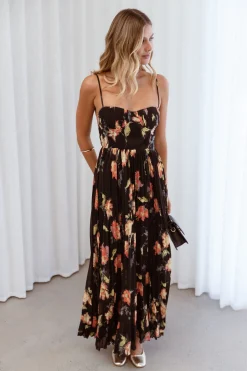 Achanti Pleated Maxi Dress