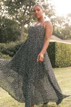Achanti Pleated Maxi Dress