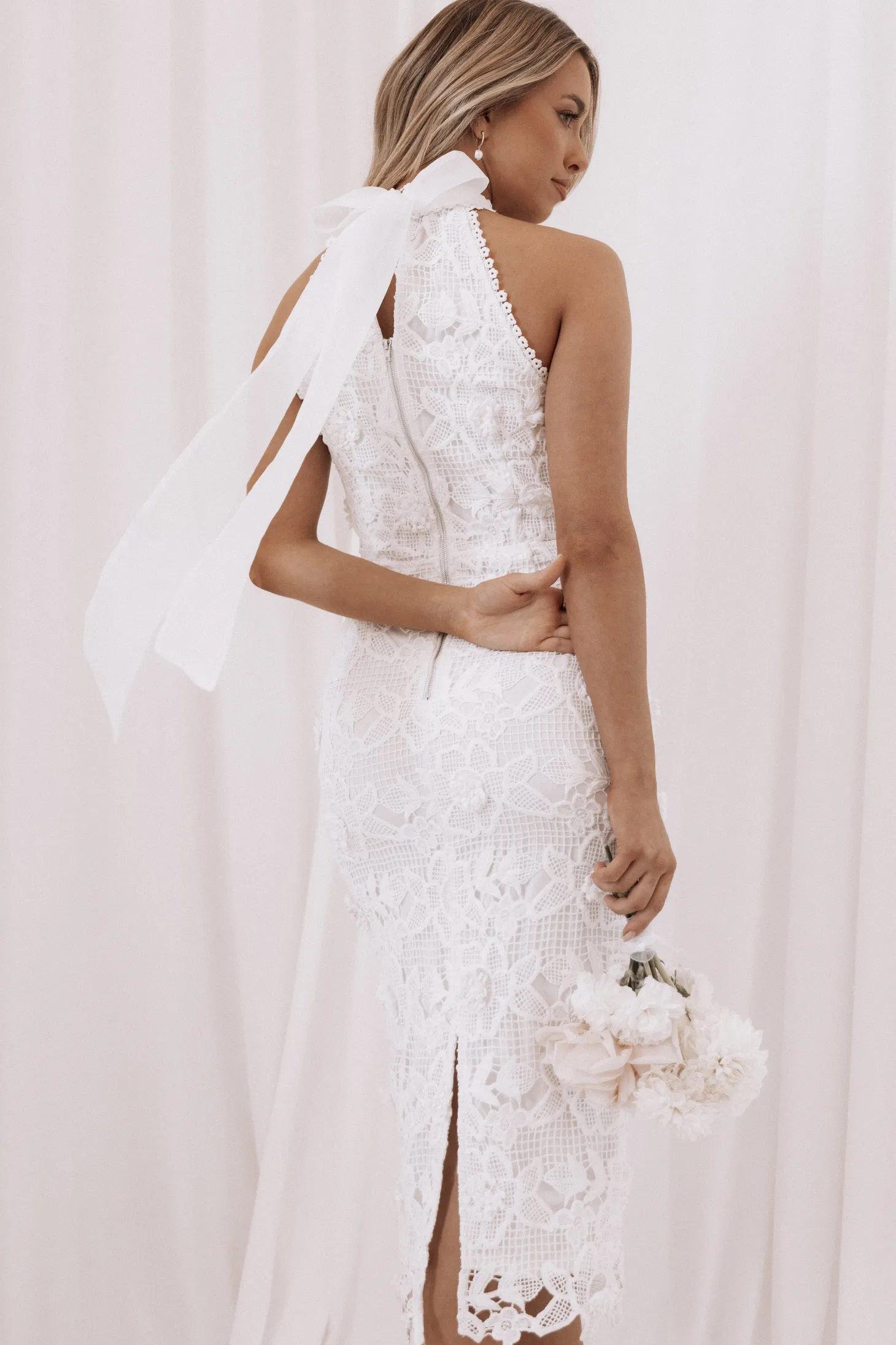 Adalyn Halterneck Midi Dress