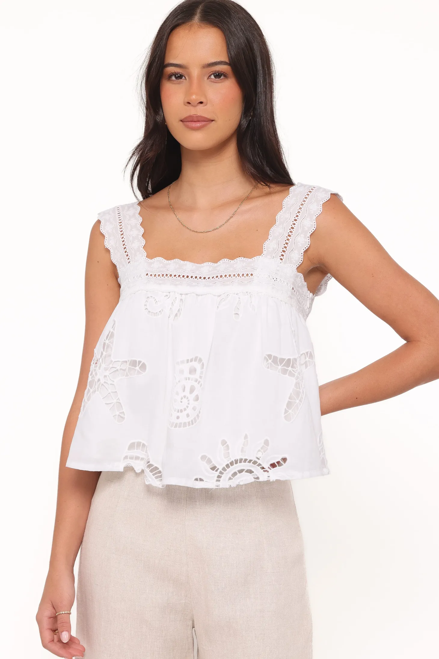 Aideen Eyelet Top