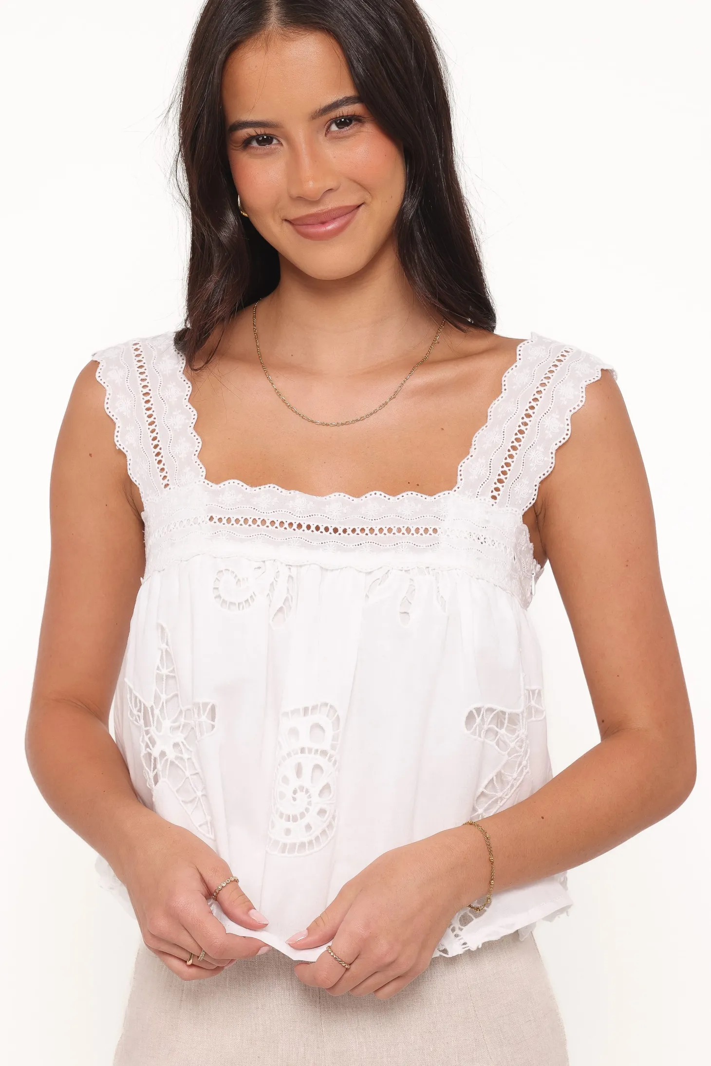 Aideen Eyelet Top