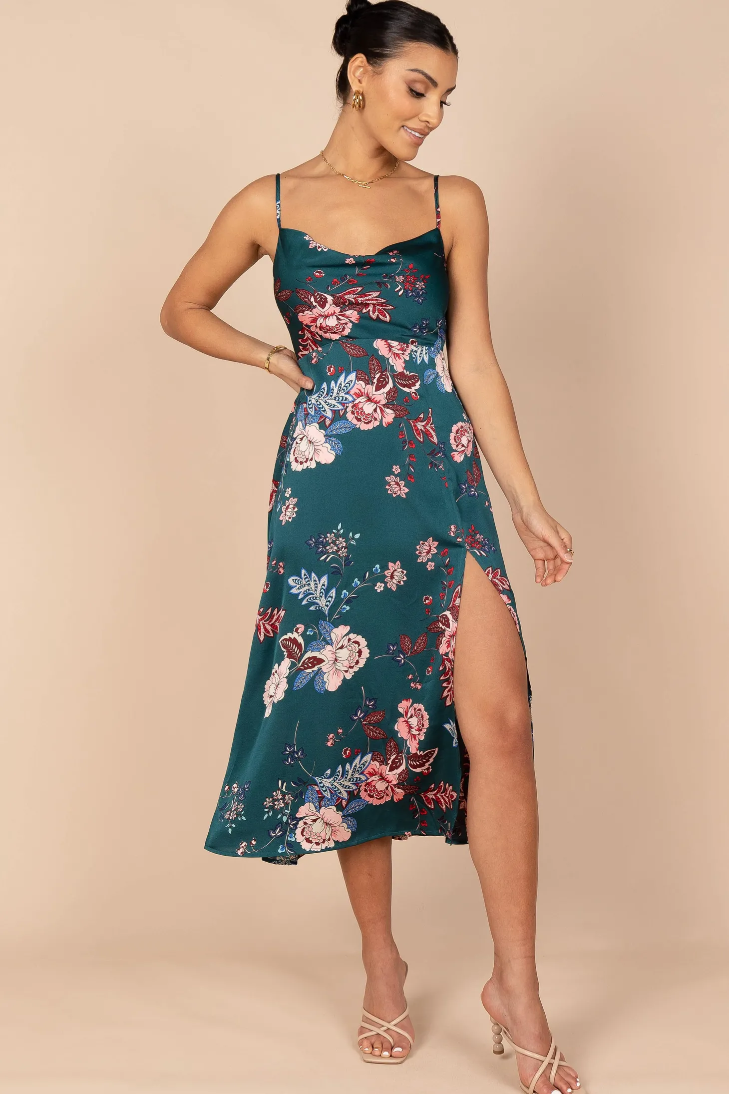 Alejandra Cowl Neck Midi Dress