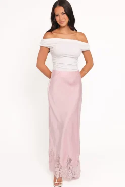 Alira Lace Trim Midi Skirt