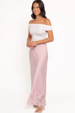 Alira Lace Trim Midi Skirt