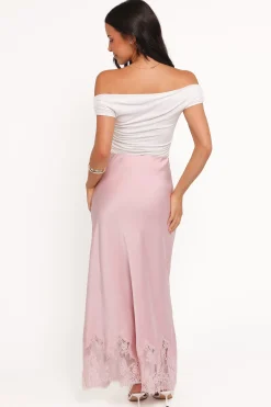 Alira Lace Trim Midi Skirt
