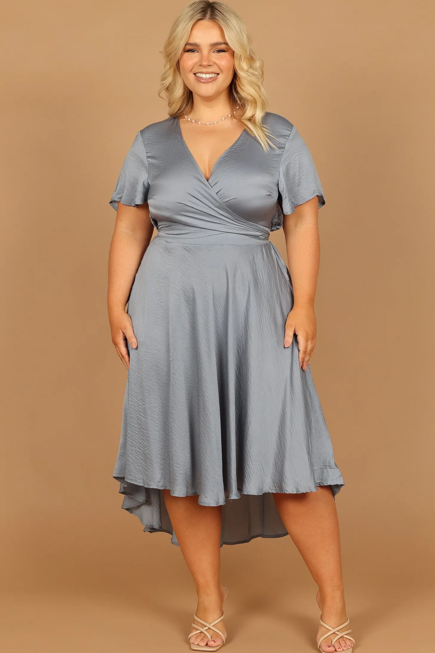 Amanda Hi Lo Tie Front Dress