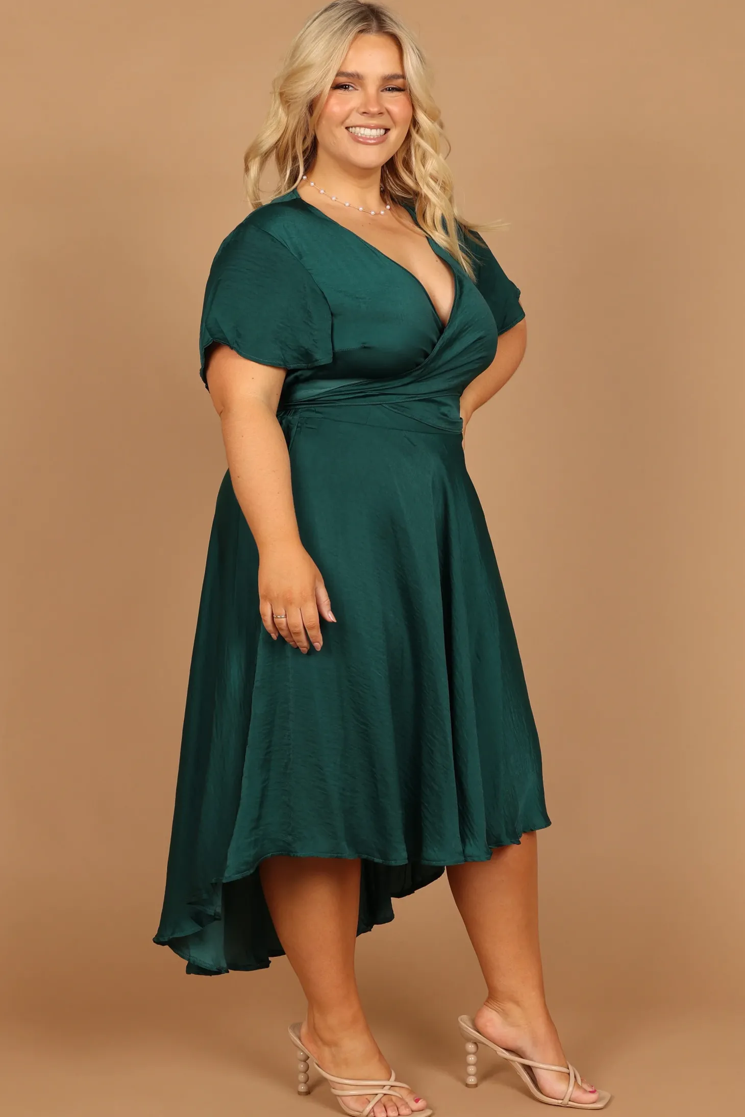 Amanda Hi Lo Tie Front Dress