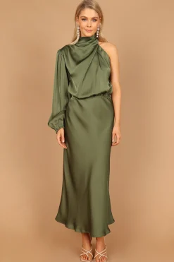 Amelie One Shoulder Midi Dress