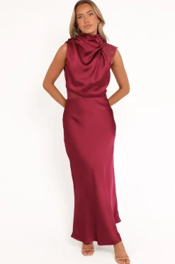 Anabelle Halter Neck Lace Maxi Dress