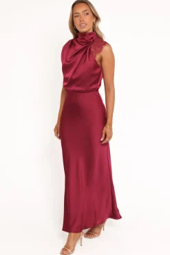 Anabelle Halter Neck Lace Maxi Dress