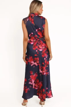Anabelle Halter Neck Lace Maxi Dress