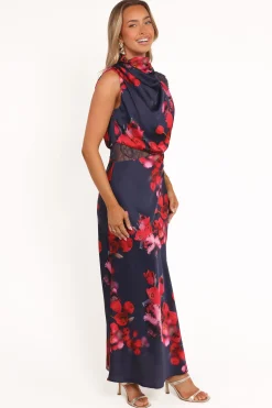 Anabelle Halter Neck Lace Maxi Dress