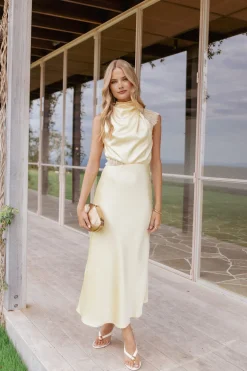 Anabelle Halter Neck Lace Maxi Dress