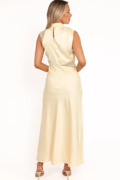 Anabelle Halter Neck Lace Maxi Dress