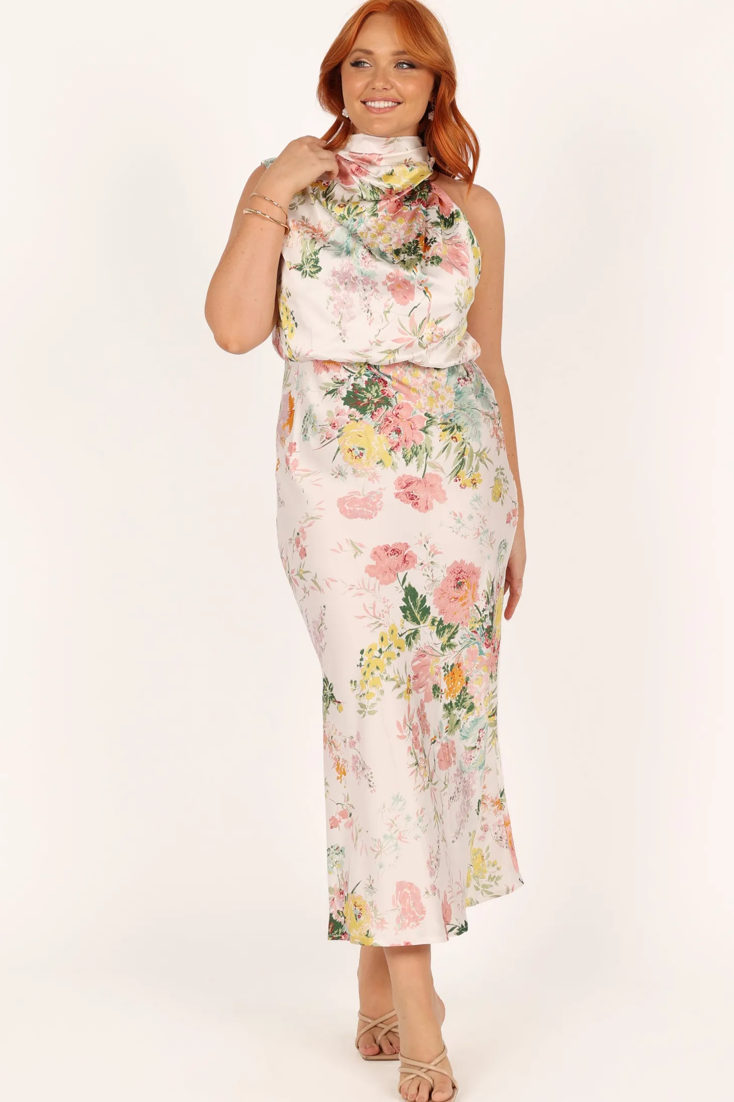 Anabelle Halter Neck Midi Dress