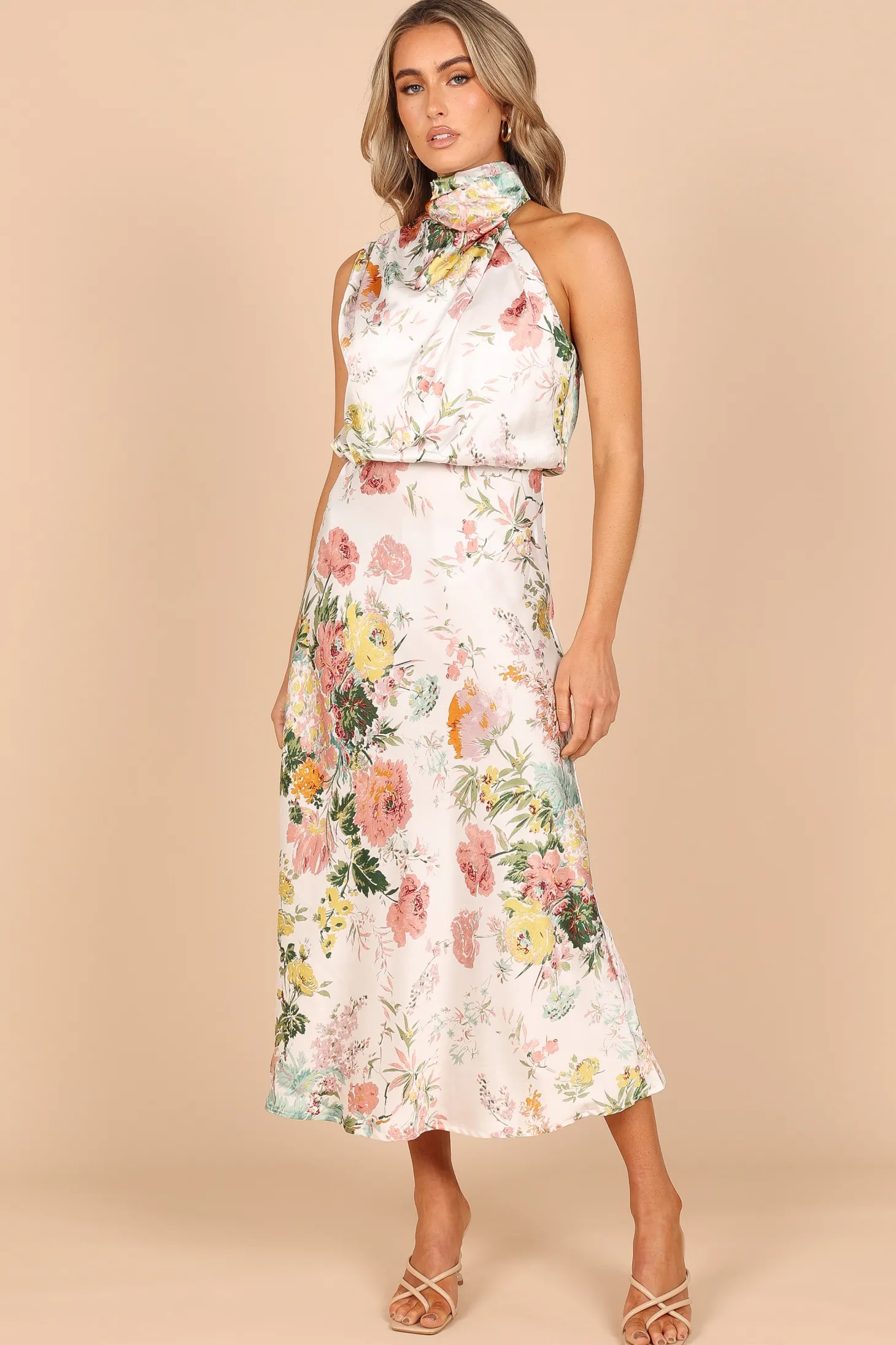 Anabelle Halter Neck Midi Dress