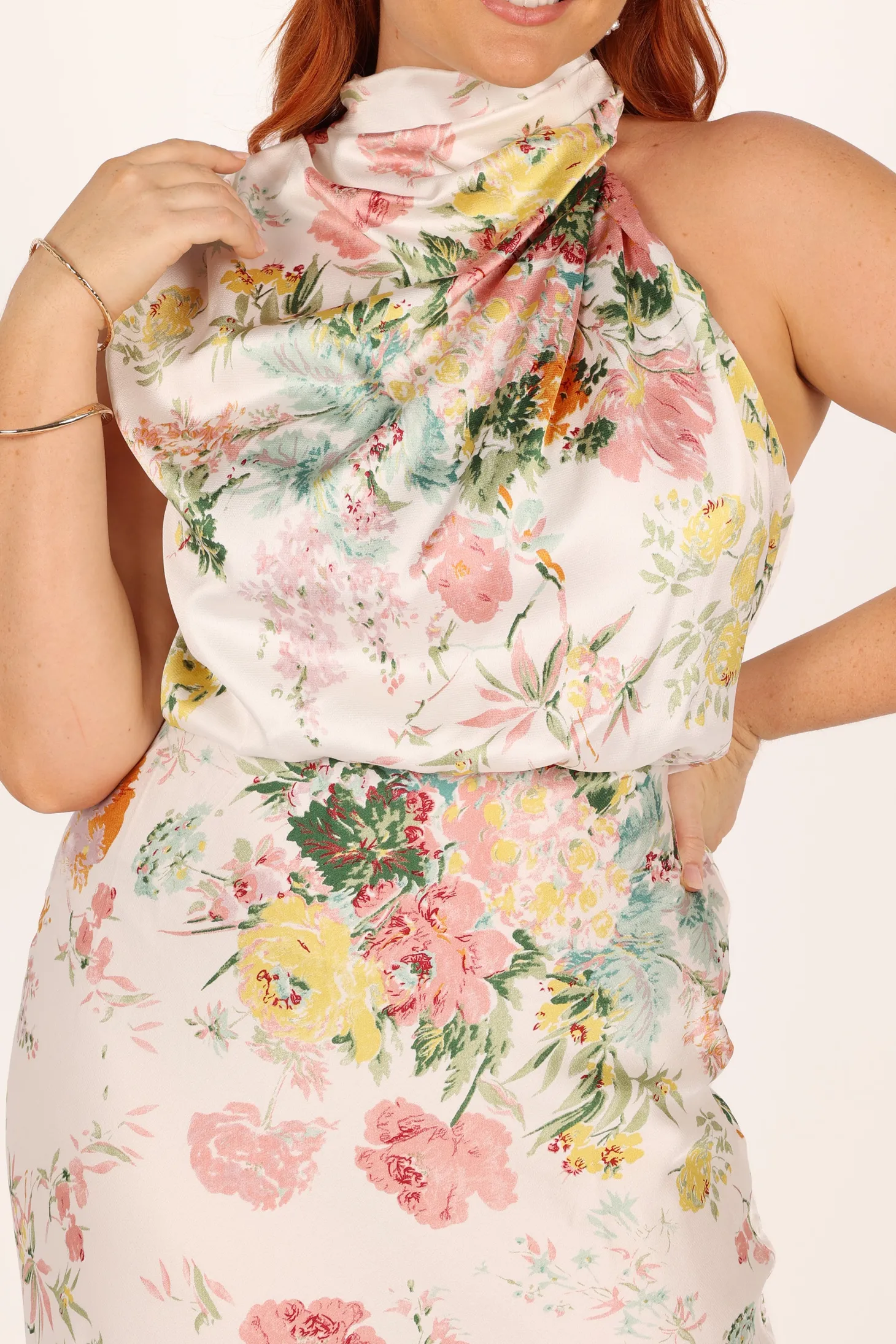 Anabelle Halter Neck Midi Dress