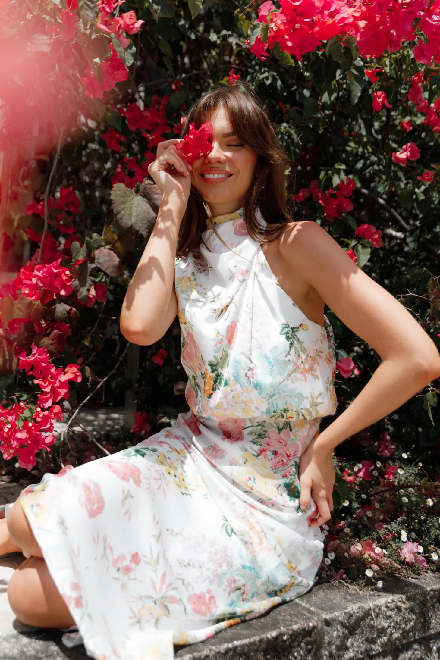 Anabelle Halter Neck Midi Dress