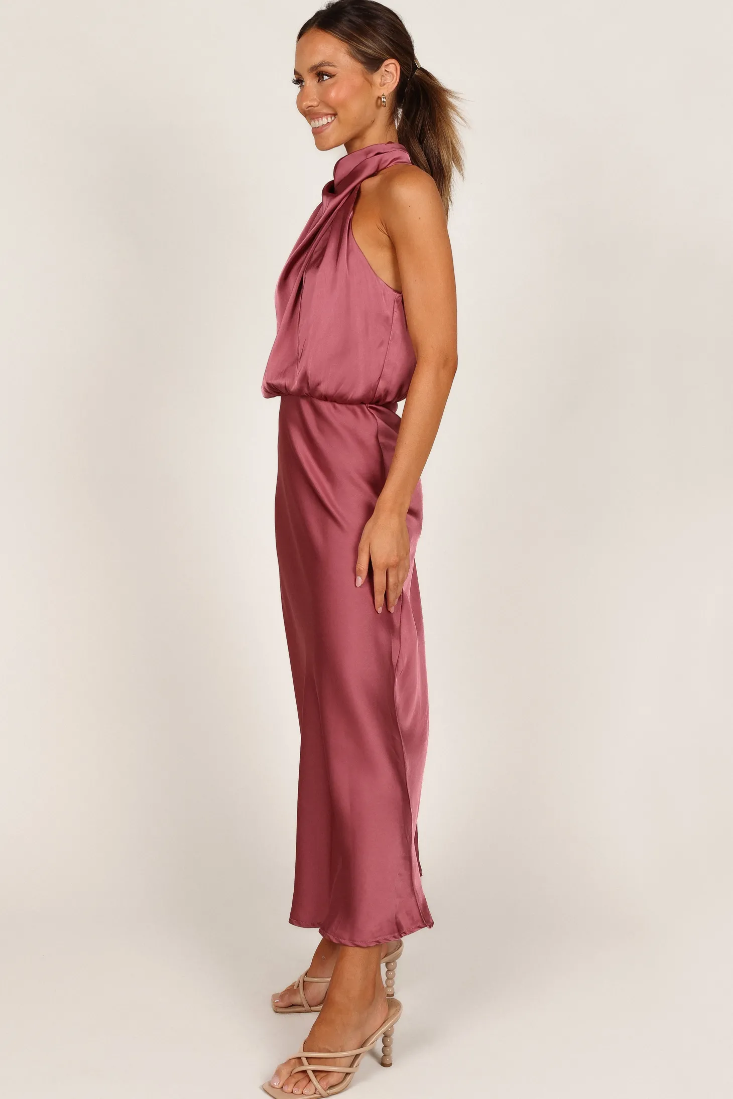 Anabelle Halter Neck Midi Dress