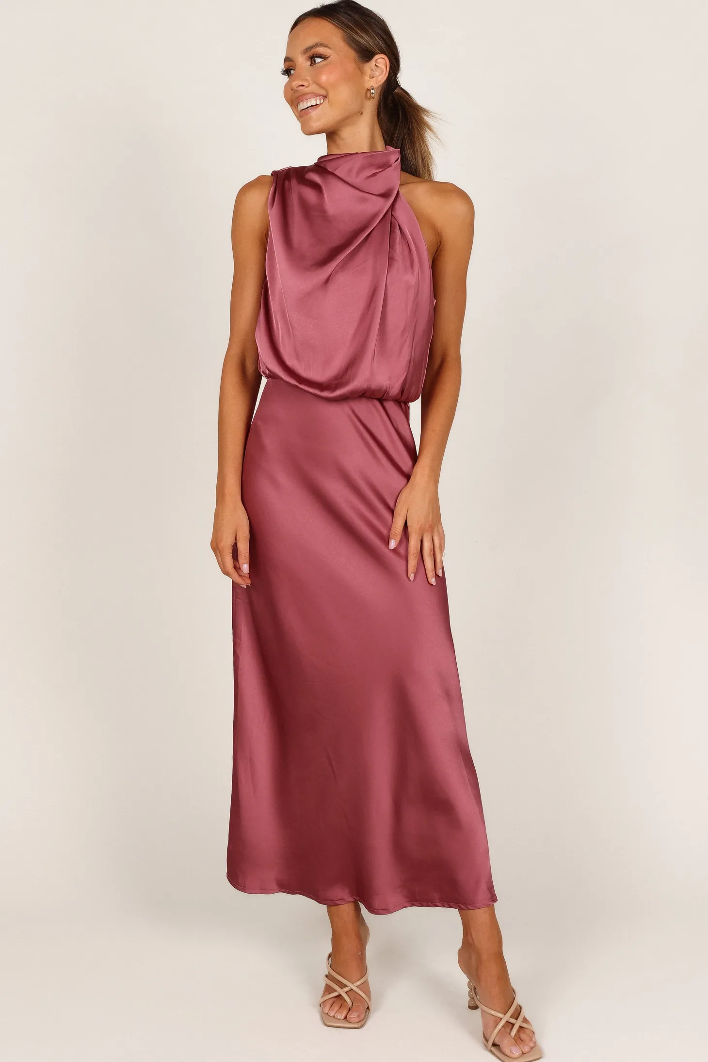 Anabelle Halter Neck Midi Dress
