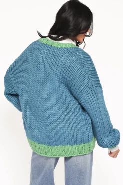 Anige Contrast Trim Cardigan