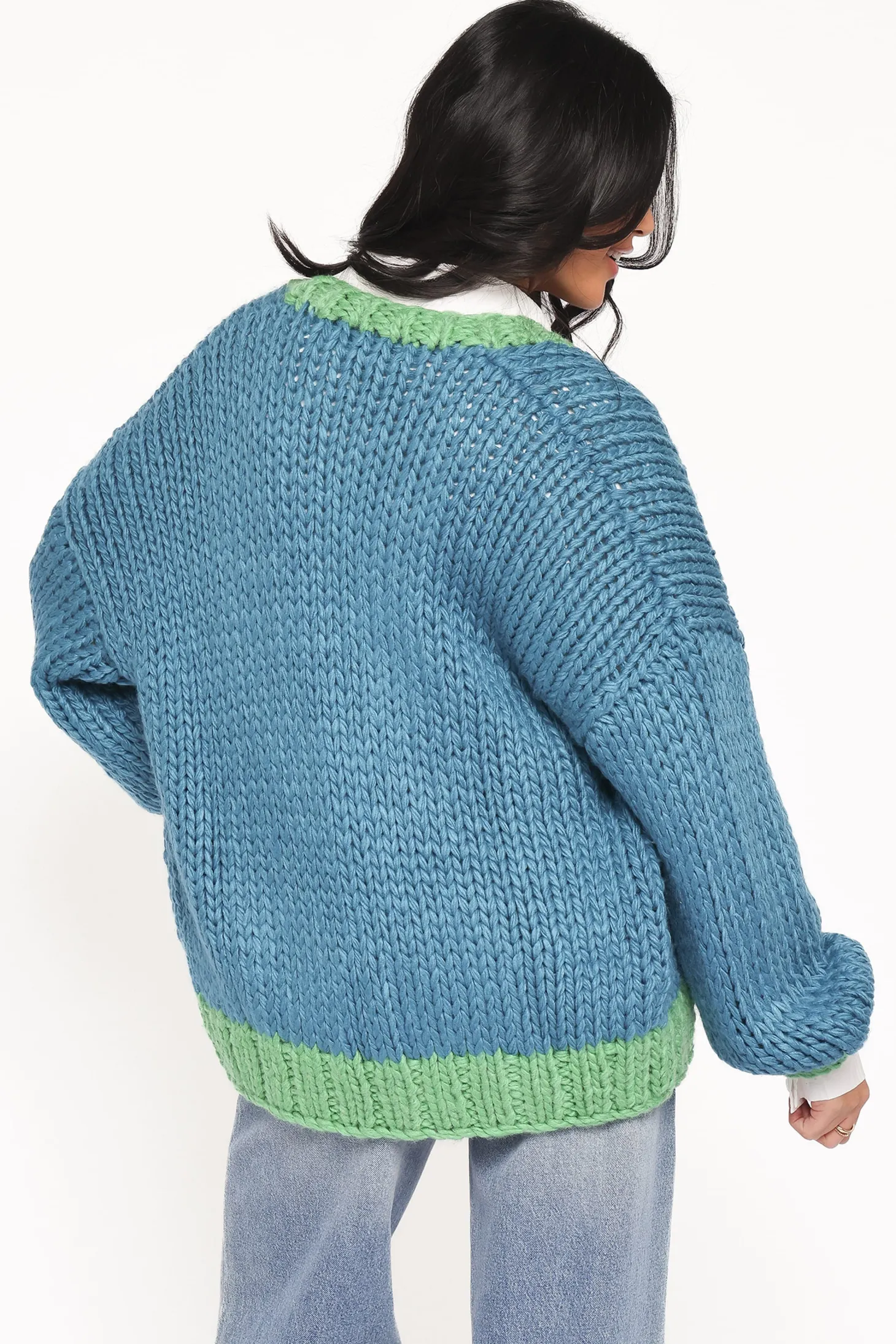 Anige Contrast Trim Cardigan