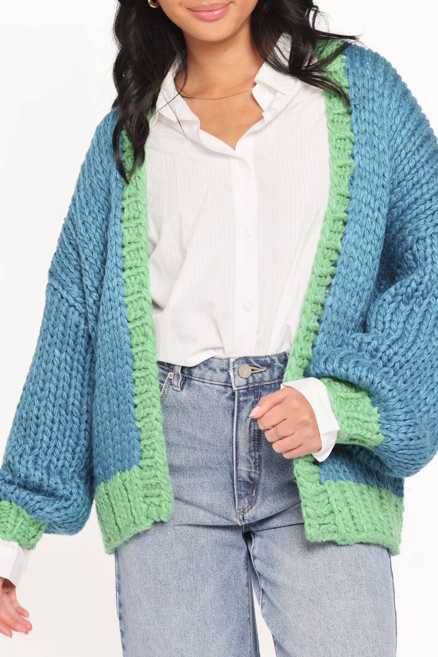 Anige Contrast Trim Cardigan