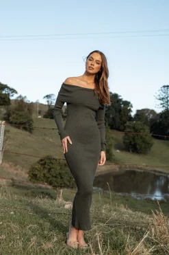 Archie Off The Shoulder Midi Dress