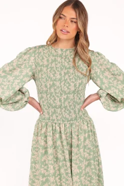 Ashara Long Sleeve Midi Dress