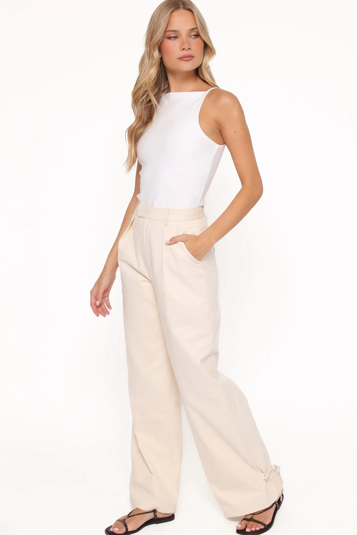Asher Tie Detail Tapered Leg Pants