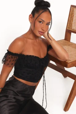 Aster Off Shoulder Mesh Top