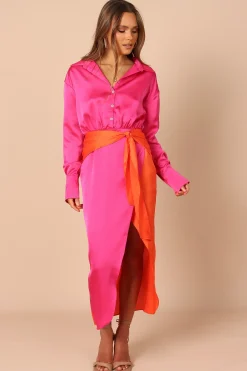Austin Colourblock Wrap Dress