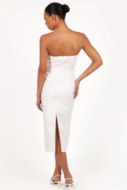 Avah Strapless Midi Dress