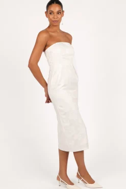 Avah Strapless Midi Dress