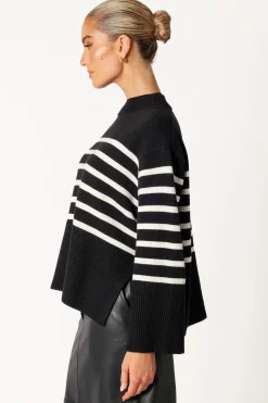 Avalynn Striped Knit Sweater