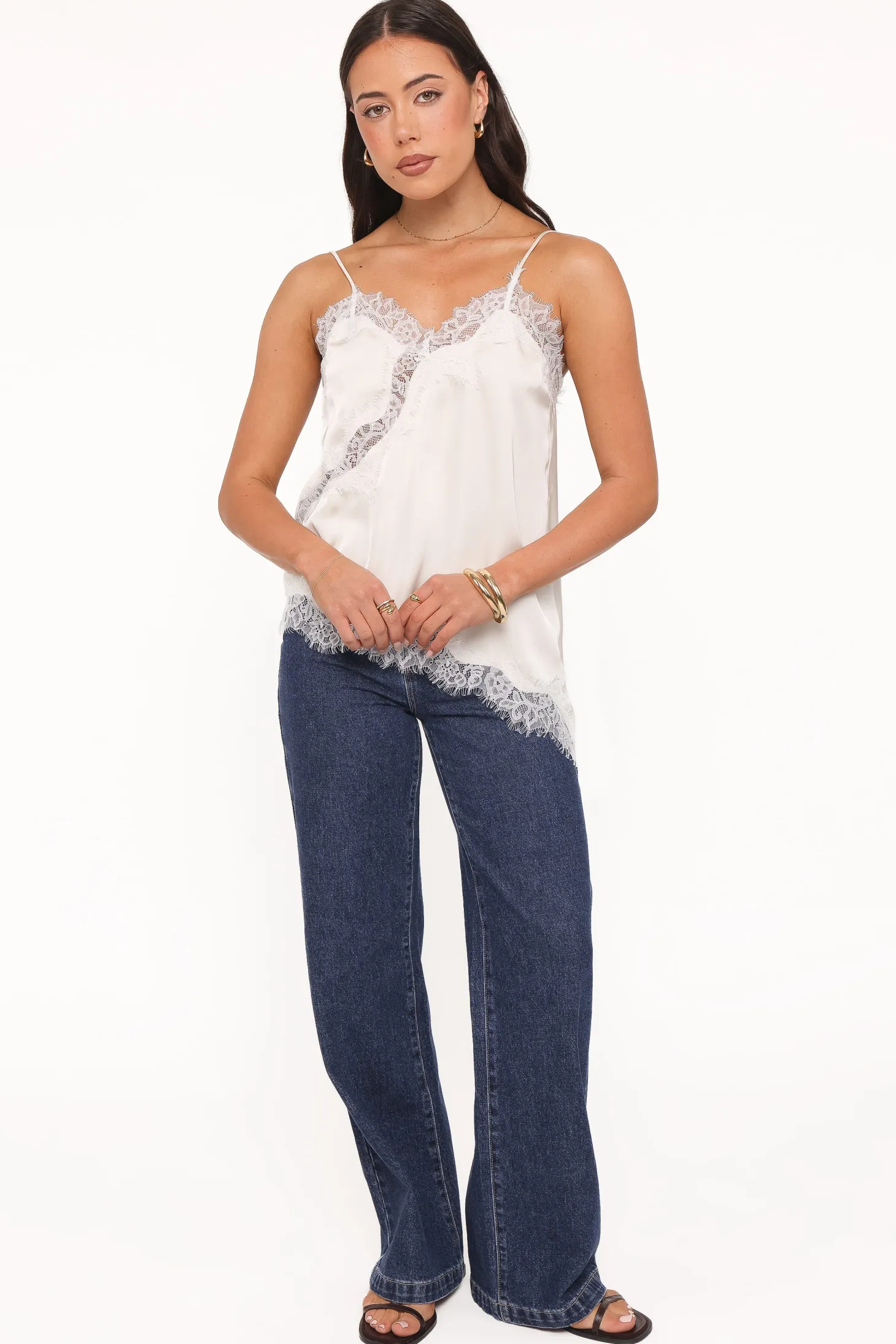 Avere Lace Asymmetrical Cami