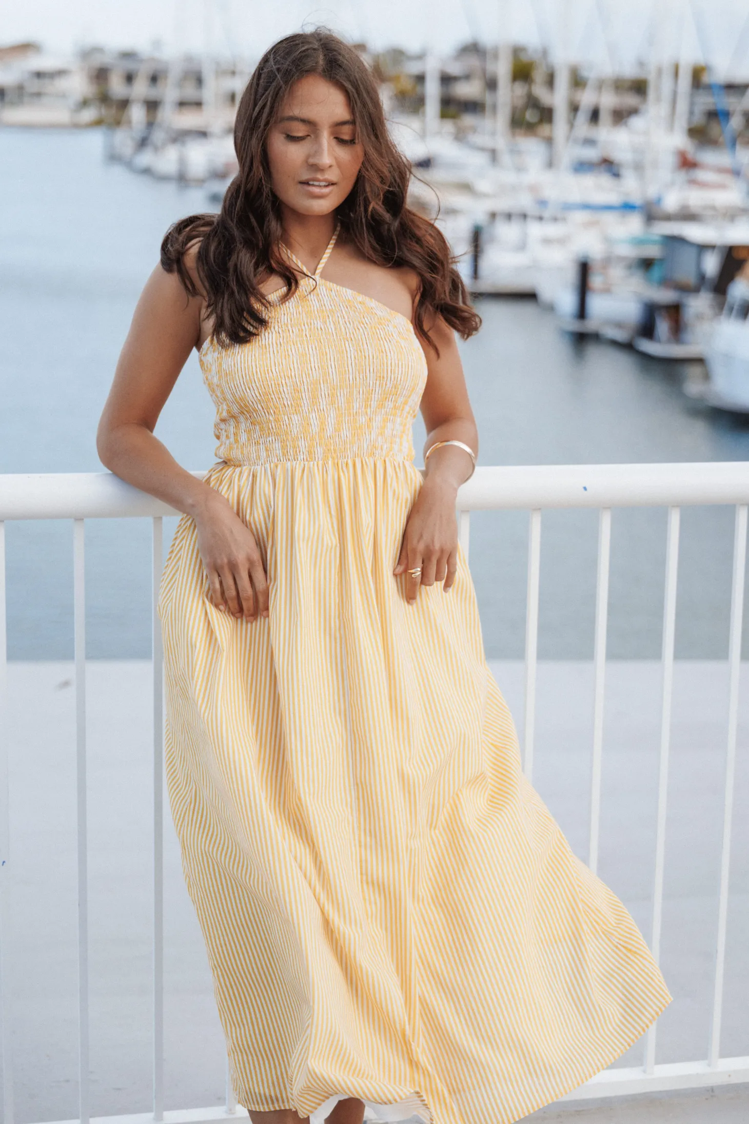 Aviva Smocked Midi Dress