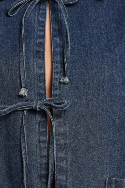 Avon Bow Front Denim Shacket