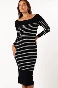 Baxtor Off the Shoulder Midi Dress
