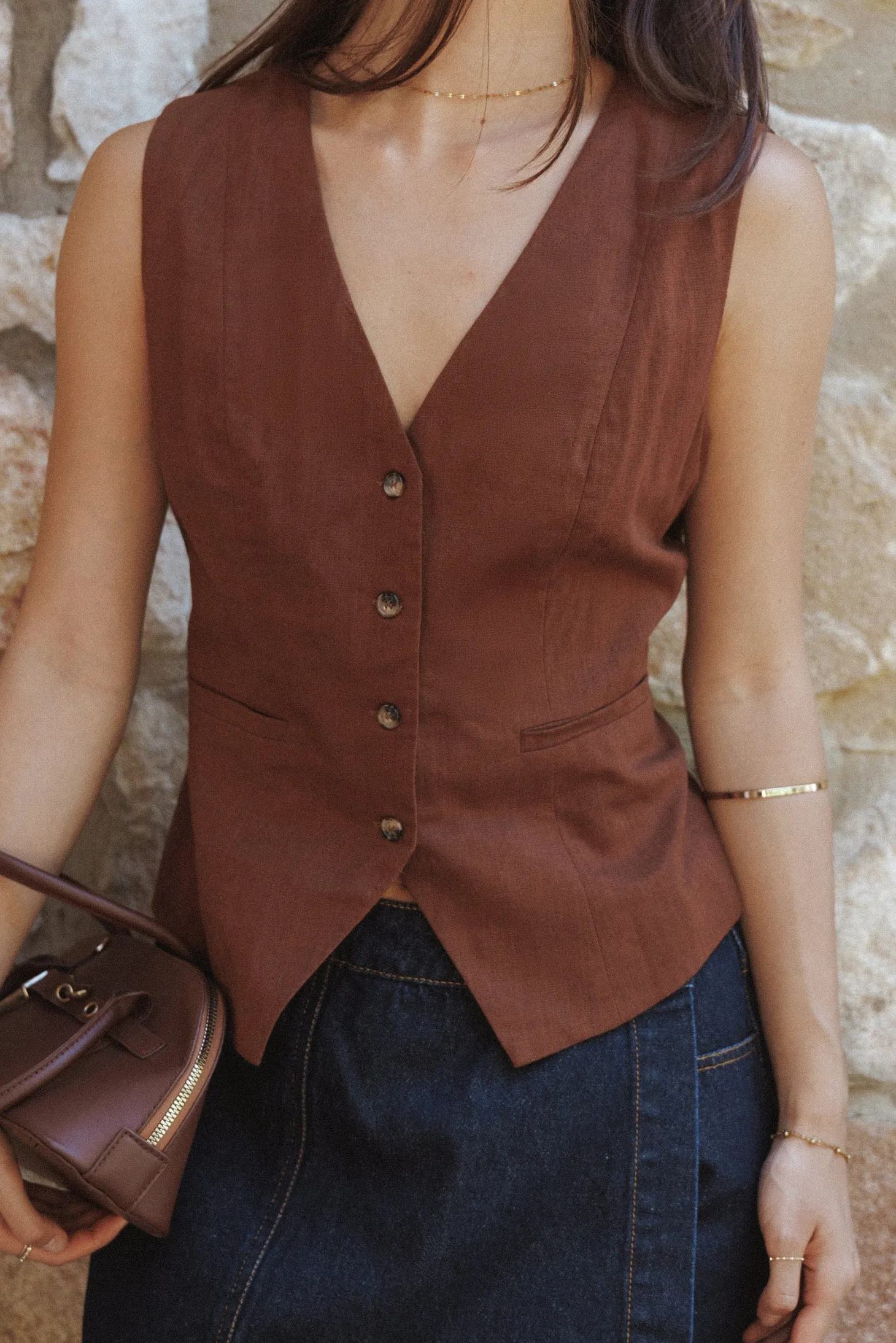 Bell Linen Vest