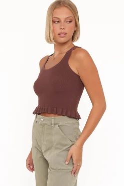 Berenice Ruffle Hem Knitted Top
