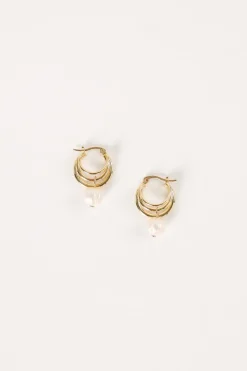 Bernyce Hoop Pear Earrings