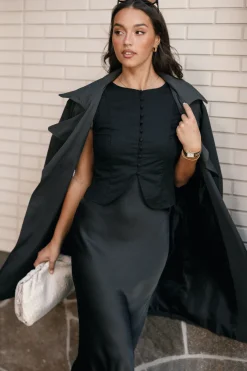Billy Button Front Trench Coat