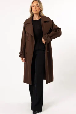 Billy Button Front Trench Coat