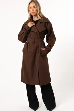 Billy Button Front Trench Coat