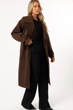 Billy Button Front Trench Coat