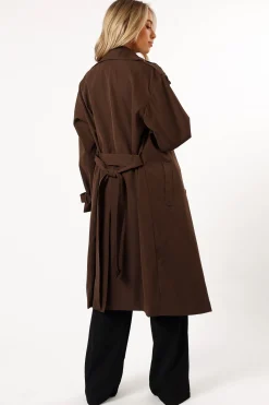 Billy Button Front Trench Coat