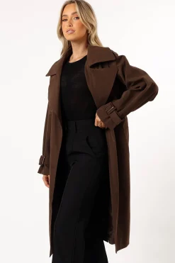 Billy Button Front Trench Coat